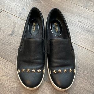 Micheal Kors leather slip ons